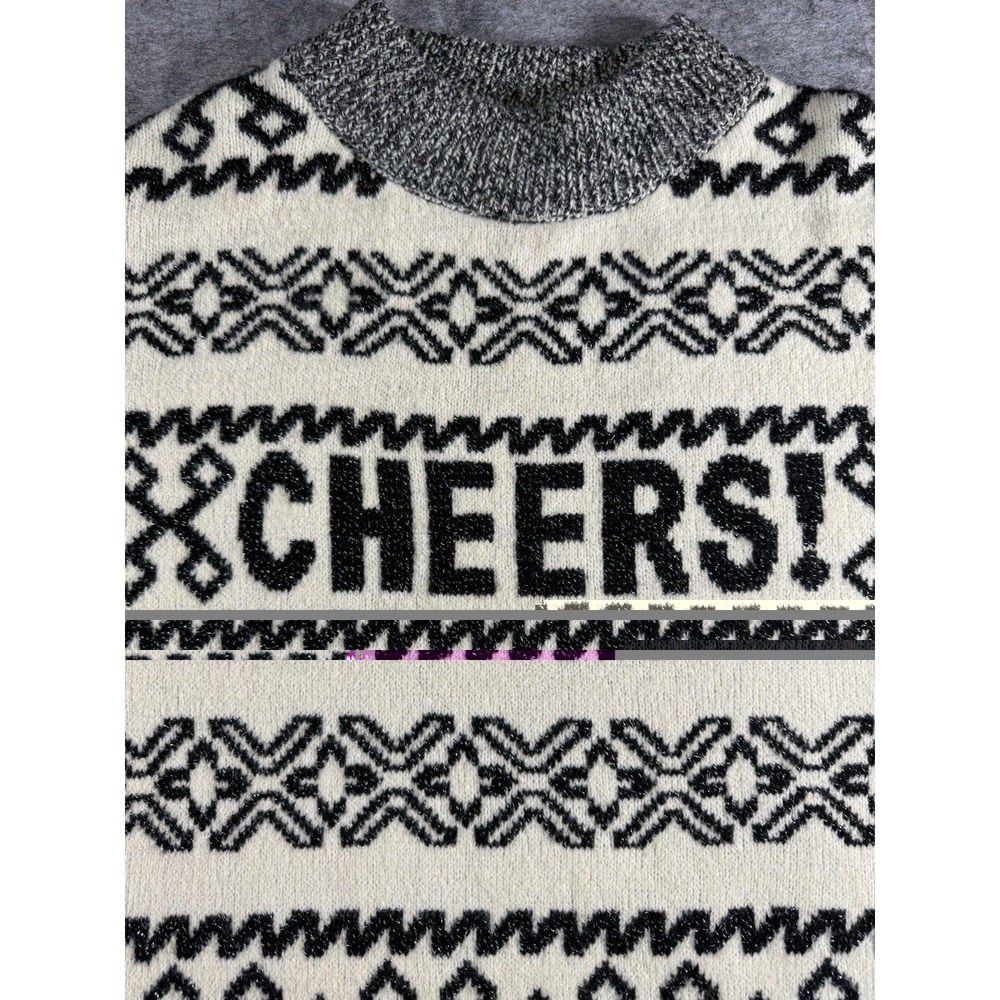 A New Day, CHEERS , Sweater | Womens  Black Ivory With A‎ Little Sparkle. XL NWT